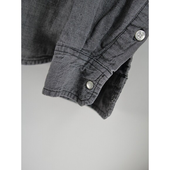 Levis Shacket Gray Aztec Flannel Pearl Snap Cowboy Shirt Mens Large - Picture 5 of 10